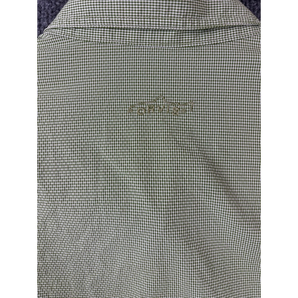 ORVIS Fishing Shirt Men XL Green White Long Sleeve Quick Dry‎ Vented Mesh Summer - Picture 7 of 9